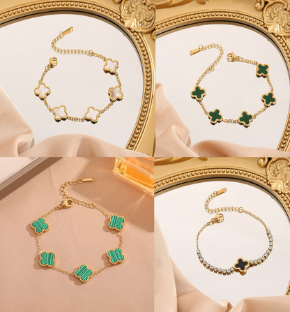 Trinity Collection - 3 Pulsera Chapada En Oro