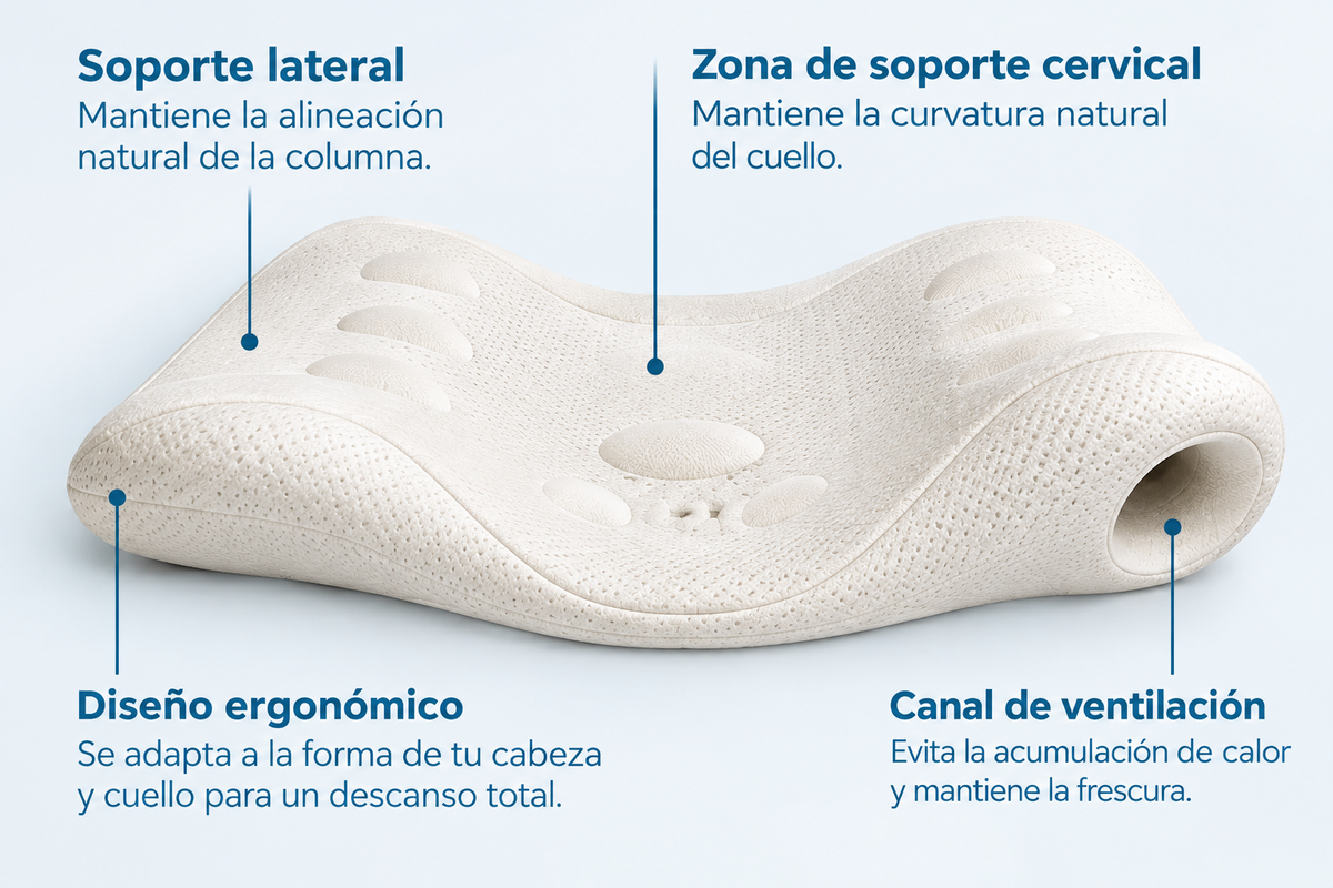 💤 CerviRest™ – Almohada Cervical Ergonómica