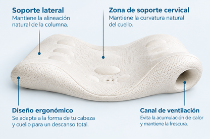💤 CerviRest™ – Almohada Cervical Ergonómica