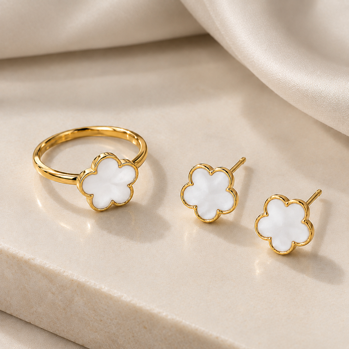 Zenvora Aura Set — Pack de pendientes + anillo⭐