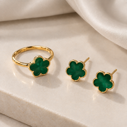 Zenvora Aura Set — Pack de pendientes + anillo⭐